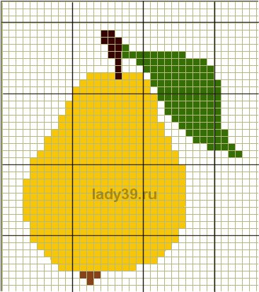 Вышивка для детей груша