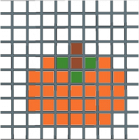 Вышивка для детей помидор